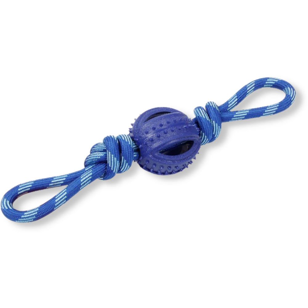 Rubberen Bal Tug - Met Dubbele Lus - 35 cm