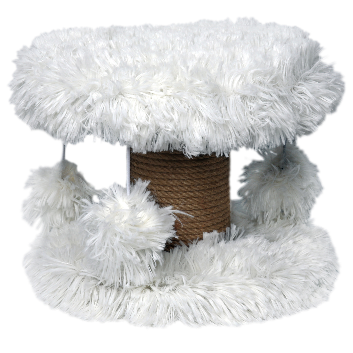 Topmast Krabpaal Fluffy Langhaar Lycia - Wit