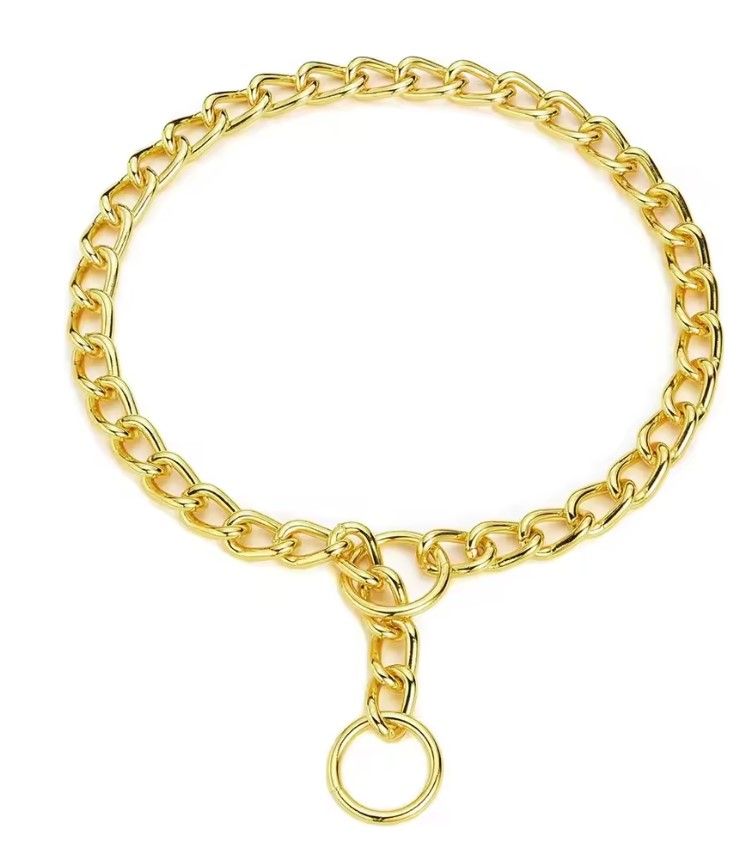 Topmast Slipketting - Anti-Trek Halsband - Metaal - Brass Gold