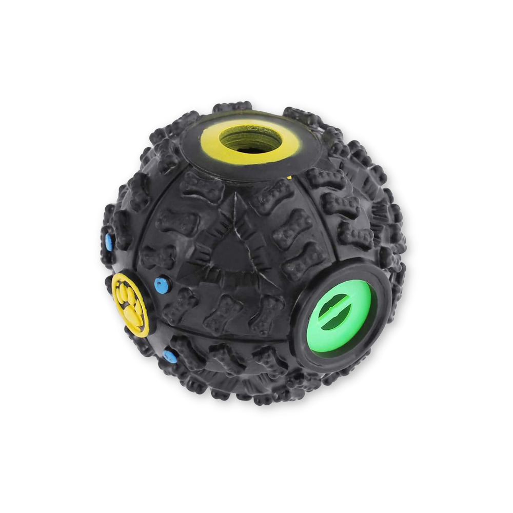 Topmast Snackbal - Voerbal voor Honden - 9 CM - Zwart