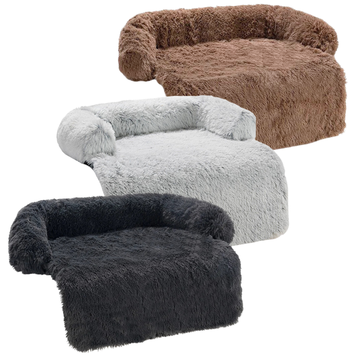 Topmast Hondenmat Comfy - Fluffy Pluche Hondenmand - Maat L - 115 x 95 cm