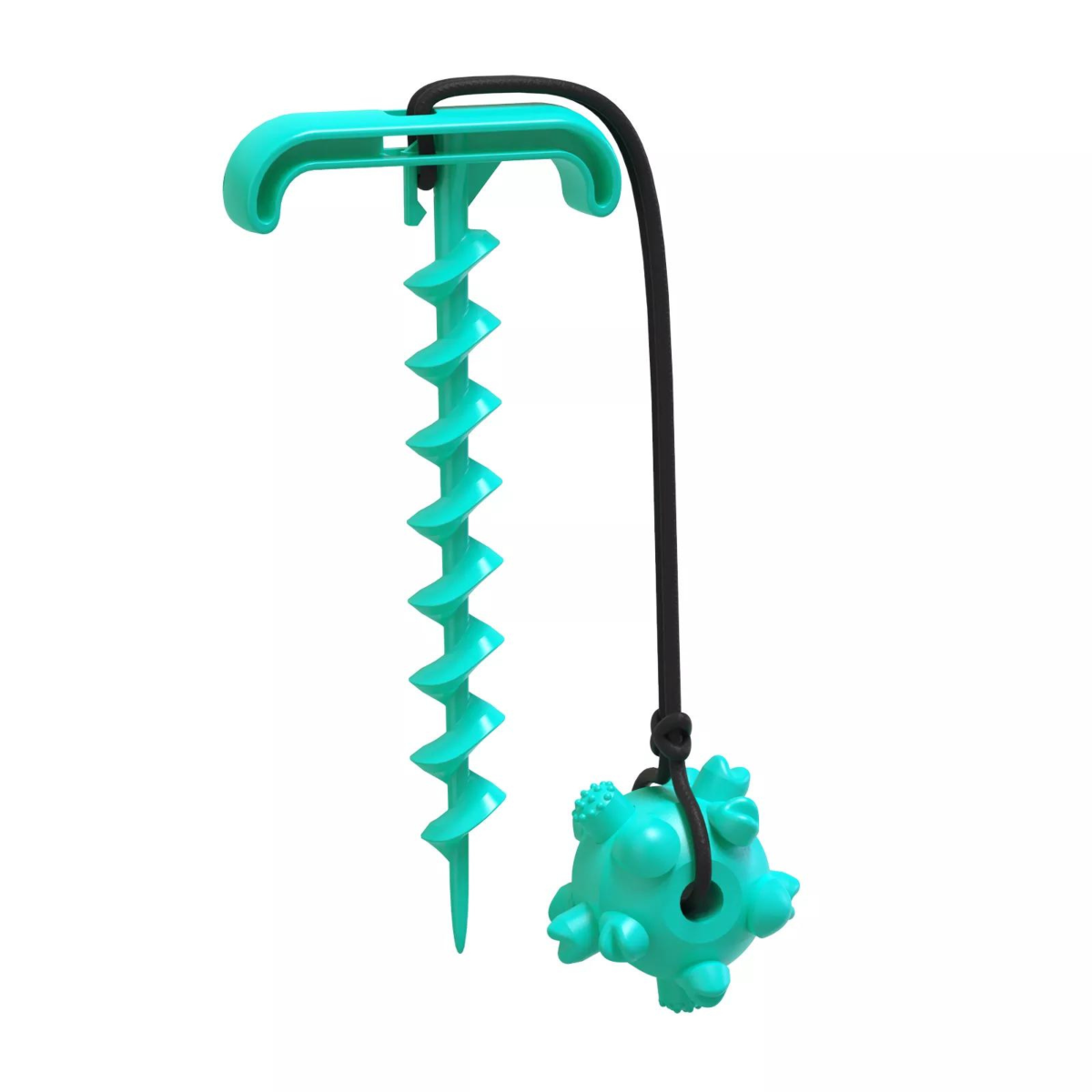 Topmast Bite - Elastisch Touw met Bal - Turquoise