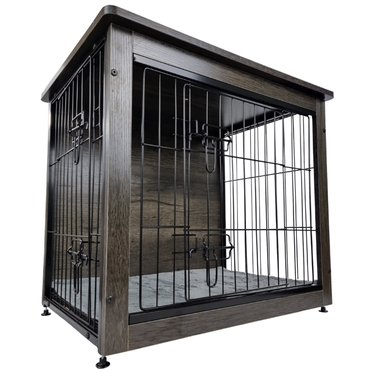 Topmast FurNiture Hondenbench - Donkergrijs - Met Benchmat - Diverse Maten