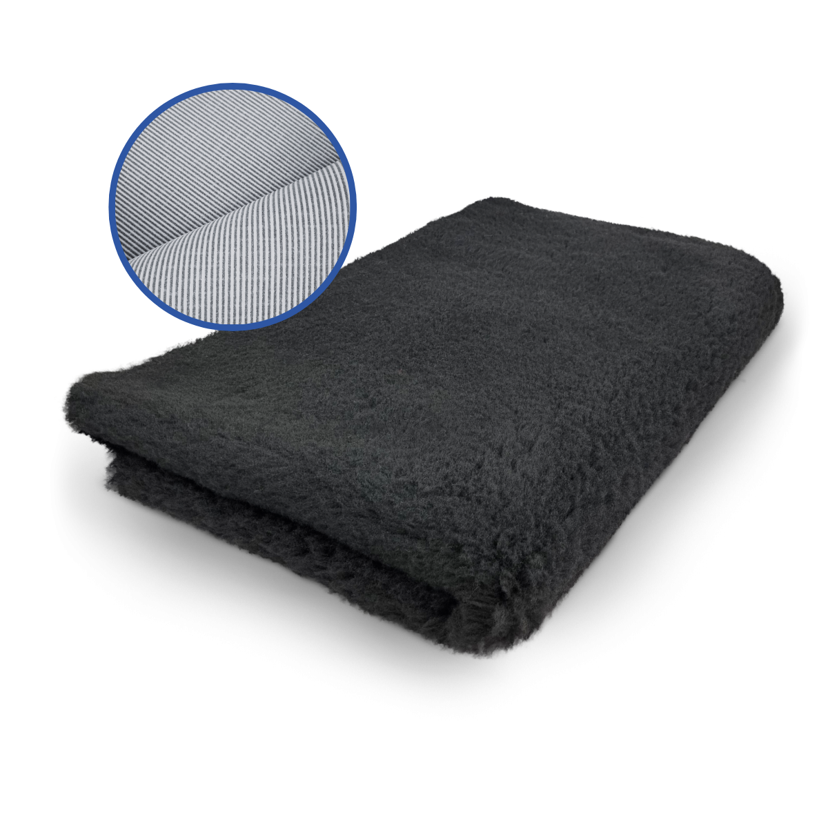Vetbed PROF Zwart Effen - Antislip Hondenmat - Extra Dik - 30 MM