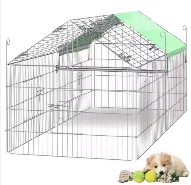 Topmast Konijnenren Outdoor - Puppyren - Verzinkt Metaal - Maat L 180 x 75 x 75 cm