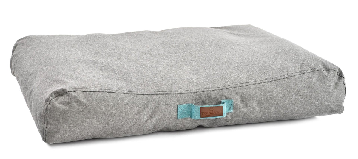 Topmast Dog Bed Milo - Waterproof Polyester - Grey - 110 x 73 x 18 cm