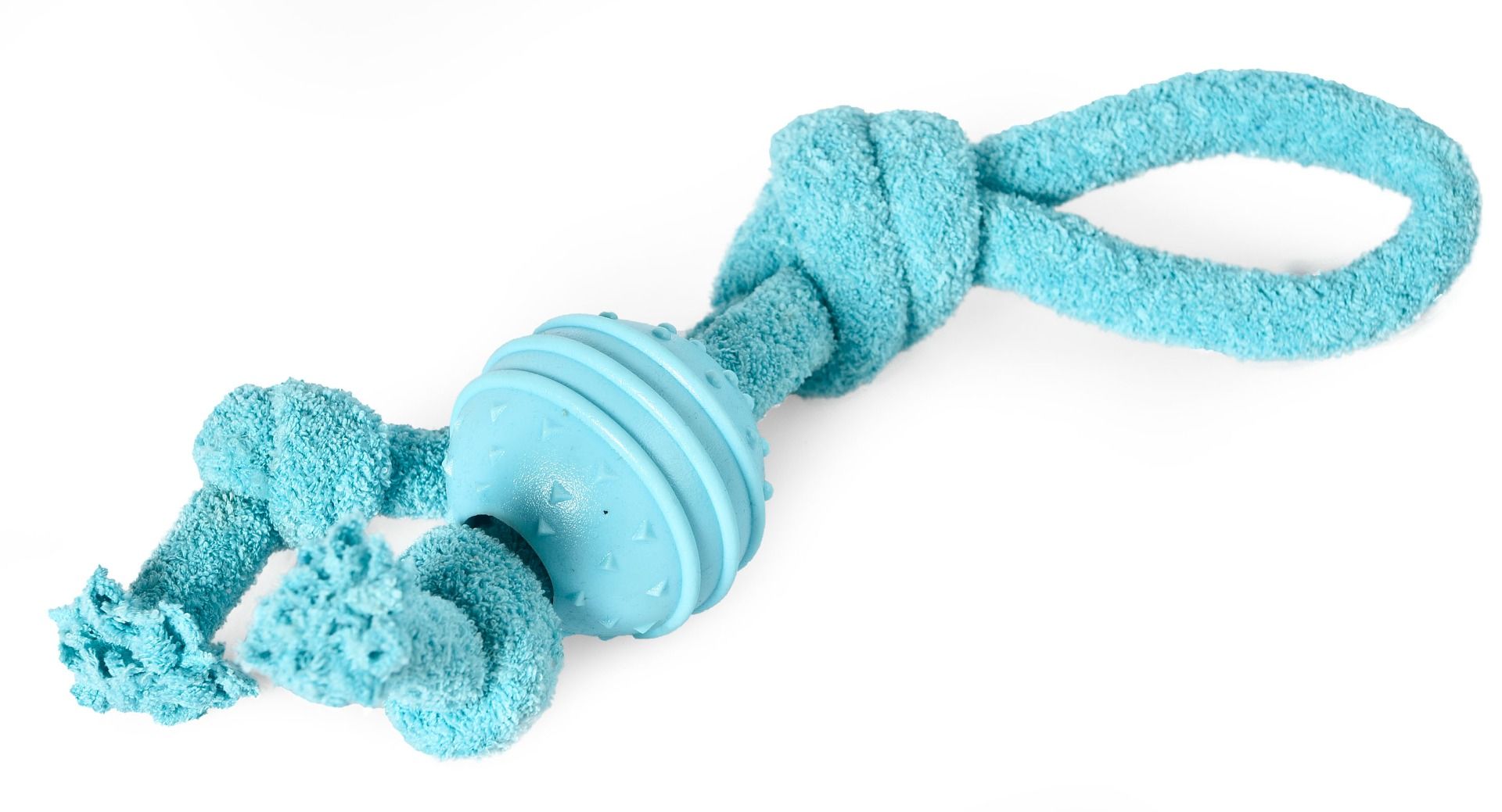 Topmast Knots - Flosstouw met Lus en Bal - Blauw - 8 x 39 cm